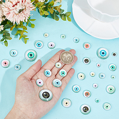 200 Stück 8 Stile Glas Craft Augen Cabochons DIY-GO0001-86