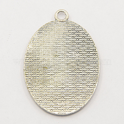 Tibetischer Stil Zink Legierung Anhänger Fassungen TIBEP-M004-01-RS