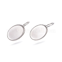 Anlaufgeschützte Ohrringbeschläge aus Edelstahl 304 mit Klappverschluss STAS-E474-08P