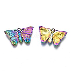 Rack-Beschichtung Regenbogen Farbe 304 Edelstahl Anhänger Strass-Einstellungen STAS-N098-026
