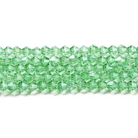 Прозрачные стеклянные бусины гальваническим пряди&nbsp;LS-GLAA-F029-3mm-C24