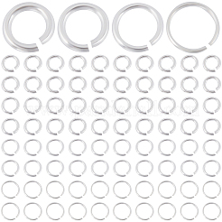 Creatcabin 140 Stück 4 Stile 925 Sterling Silber offene Biegeringe STER-CN0001-40