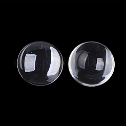 Transparente Glas Cabochons GGLA-R026-18mm-B