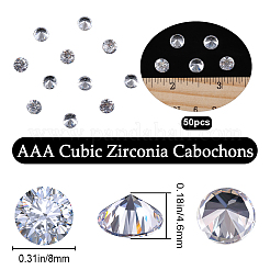 50 Stück Zirkonia-Cabochons ZIRC-BBC0002-37