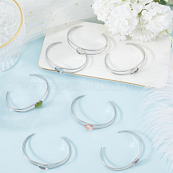 8 Stück 304 Edelstahl-Armbandfassungen MAK-SC0001-28