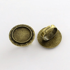 Geben Sie Ihre Kreationen eine einzigartige Designer-Look mit diesen modernen und charmanten Eisen hängender Cabochon Fassungen PALLOY-Q300-22AB-NR
