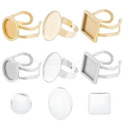 DIY-Set zur Herstellung von Fingerringen mit blanker Kuppel DIY-SC0021-11