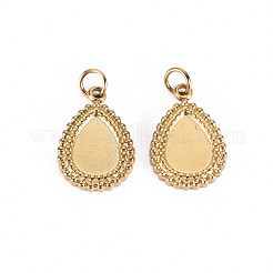 Cabochon-Fassungen für Charms aus Edelstahl 304 STAS-S116-152G