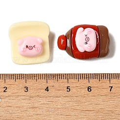 Undurchsichtige Decoden-Cabochons aus Kunstharzimitat für Lebensmittel RESI-H164-01