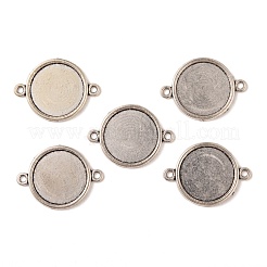 Tibetischen Stil Zinklegierung ovalen Anhänger Cabochons Fassungen X-TIBE-M022-09AS