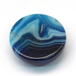 Gefärbte natürliche gestreifte Achat-Cabochons G-R348-20mm-02