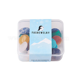 24 Stück Cabochons aus natürlichen und synthetischen Edelsteinen im 12-Stil G-FW0001-05