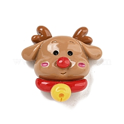 Deko-Cabochons aus undurchsichtigem Harz mit Weihnachtsmotiv CRES-B022-05A