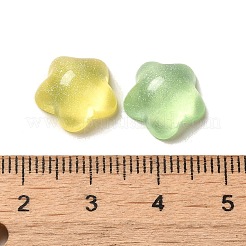 Transparente Decoden-Cabochons aus Harz mit Glitzerpulver RESI-E053-08F