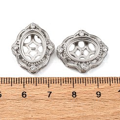 Messing-Mikropavé-Fassungen mit klaren Zirkonia-Cabochons KK-U074-03P