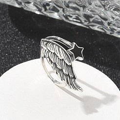 Offene Manschettenringe aus Sterlingsilber für Damen RJEW-R008-01AS-01