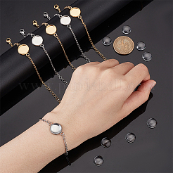 Bausatz für ein leeres Kuppelgliederarmband zum Selbermachen DIY-UN0004-29