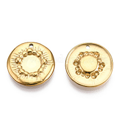 Cabochon-Fassungen für Anhänger aus Edelstahl 304 STAS-T060-47G