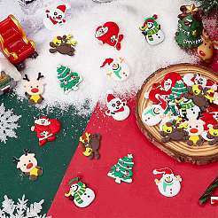 84 Stück PVC-Cabochons mit Weihnachtsmotiven in 7 Stilen FIND-SC0011-36