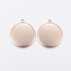 Ionenplattierung (IP) 304 Edelstahl Anhänger Cabochon-Einstellungen STAS-F135-02RG