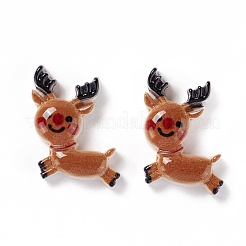 Deko-Cabochons aus undurchsichtigem Harz mit Weihnachtsmotiv CRES-P022-17