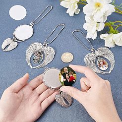 4 Satz Cabochon-Fassungen für Anhänger in 2 Stilen aus Legierung AJEW-FH0002-02