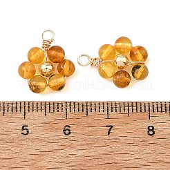 Круглые подвески из натурального янтаря&nbsp;PALLOY-JF06112