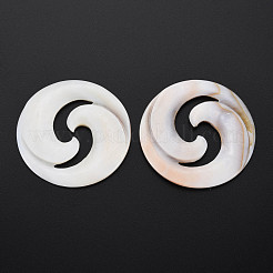 Natürliche Süßwasser Muschel Cabochons SHEL-S276-157