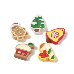 Weihnachts-Deko-Cabochons aus undurchsichtigem Harz RESI-S391-01