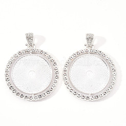 Aluminium-Anhänger Fassungen für Cabochons X-PALLOY-S107-005S-RS