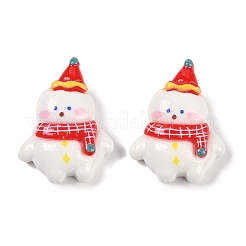 Weihnachts-Deko-Cabochons aus undurchsichtigem Harz CRES-M036-12D