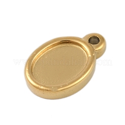 Ionenbeschichtung (IP) 304 Edelstahl Rack Beschichtung Anhänger Cabochon-Einstellungen STAS-U019-40G