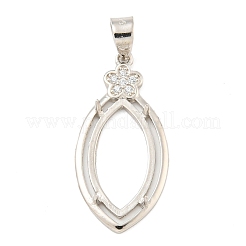 925 Sterling Silber Micro Pave klare Zirkonia aufgenähte Krappenfassungen STER-B005-08P