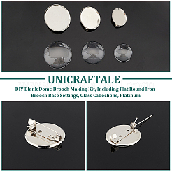 DIY-Set zur Herstellung einer leeren Kuppelbrosche DIY-UN0004-73