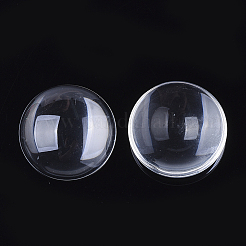 Transparente Glas Cabochons GGLA-R026-30mm-B