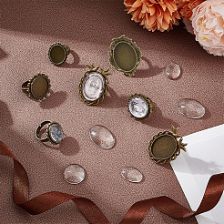 DIY-Set zur Herstellung von Fingerringen mit blanker Kuppel FIND-UN0002-40