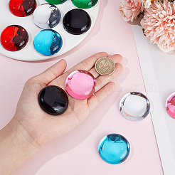 12 Stück 6 Farben Acryl-Katzenaugen-Imitat-Cabochons MACR-NB0001-32