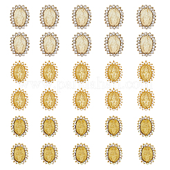 30 stücke 3 stil legierung strass cabochons MRMJ-HY0001-07