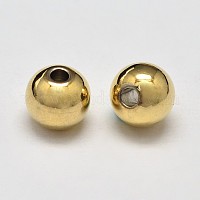 Стойка покрытие латунные круглые распорные бусины&nbsp;X1-KK-I601-4mm-G-RS