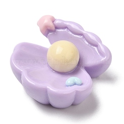 Cabochons aus undurchsichtigem Harz mit Meeresmotiven RESI-E044-03A