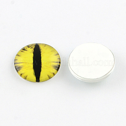 Halbrunde / kuppel drachenauge muster glas flatback cabochons für diy projekte GGLA-Q037-8mm-30