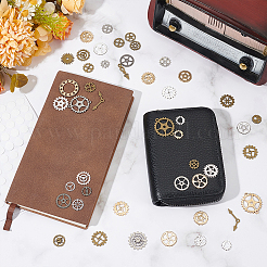 132 Stück 4-farbige Legierungs-Cabochons DIY-WR0003-98