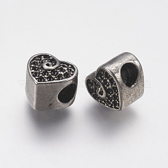 Ionenplattierung (IP) 304 Edelstahl Europäische Perlen Strass-Einstellungen STAS-J022-141AS
