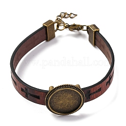 Herstellung eines Armbands aus PU-Leder mit hohlem Kreuz MAK-I020-01A