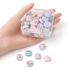 40pcs 8 Arten undurchsichtige niedliche Cartoon-Harz-Cabochons CRES-YW0001-18