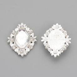 Legierungsrhinestone flache hintere Cabochons RB-S061-A19