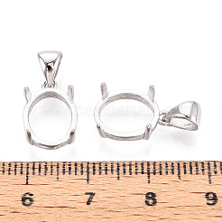 925 Sterling Silber Charms Krallen Cabochon Fassungen STER-N016-44A-P
