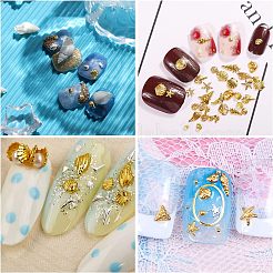 Ozean Themen 160 Stück 8 Stile Messing/Legierung Cabochons MRMJ-OC0002-76