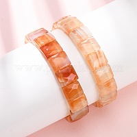 Браслеты из окрашенных и подвергнутых термической обработке натуральных граненых бусин из сердолика для женщин.&nbsp;BJEW-K251-08E