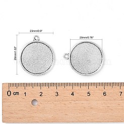 Nickelfrei tibetischen Stil Legierung Quadrat Anhänger cabochon Fassungen X-TIBEP-M022-45AS